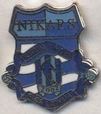 футбольний клуб Нікарс Рига (Латвія) ЕМАЛЬ/Nikars Riga,Latvia football pin badge