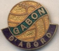 Габон, федерація футболу,№1 ЕМАЛЬ / Gabon football assn. federation enamel badge