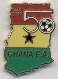 Гана, федерація футболу, ювілей 50, ЕМАЛЬ / Ghana football federation pin badge