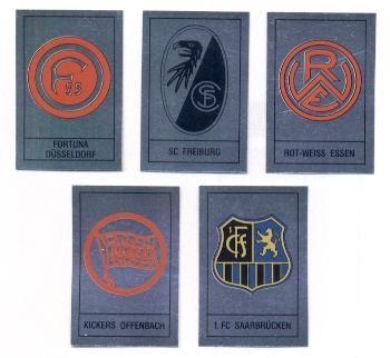 наклейки блискучі 5 штук клуби-Німеччина/Germany football clubs 5 logos stickers