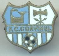 футбол.клуб Корвінул (Румунія)1 ЕМАЛЬ /Corvinul Hunedoara,Romania football badge