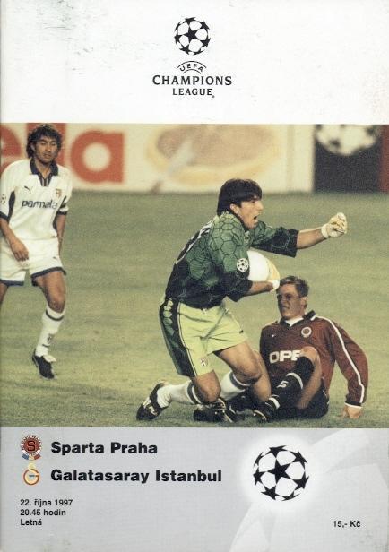прог.Sparta Prague Czech/Чехія-Галат/Galatasaray Turkey/Туреч.1997 match program