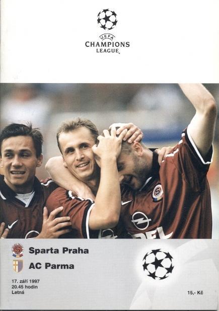 прог.Спарта/Sparta Prague Czech/Чех-Парма/AC Parma Italy/Італ.1997 match program