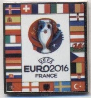 Чемпіонат Європи 2016 (Франція) емблема1 ЕМАЛЬ/Euro 2016 football logo pin badge