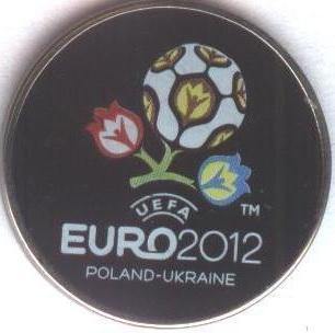 Чемп-т Європи 2012 (Україна-Польща) емблема офіц. важмет /Euro 2012 football pin