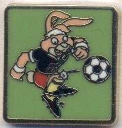 Чемп-т Євро-1988 (Німеччина) талісман2 ЕМАЛЬ/Euro 1988 football mascot pin badge