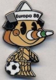 Чемп-т Європи 1980 (Італія) талісман1 ЕМАЛЬ /Euro 1980 football mascot pin badge