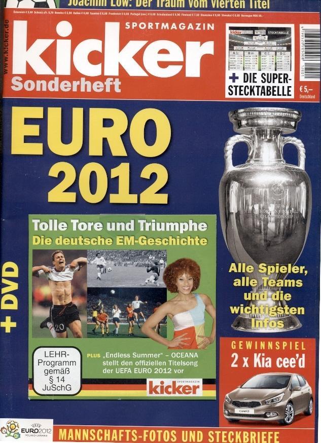 Футбол, Чемпіонат Європи 2012 cпецвид.Кікер /Kicker Sonderheft Euro 2012 preview