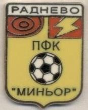 футбол.клуб Миньйор Р.(Болгарія ЕМАЛЬ/Minior Radnevo,Bulgaria football pin badge