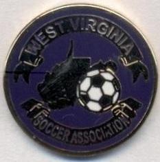 Західна Вірджинія,федер.футболу ЕМАЛЬ/West Virginia,USA football-soccer assn.pin