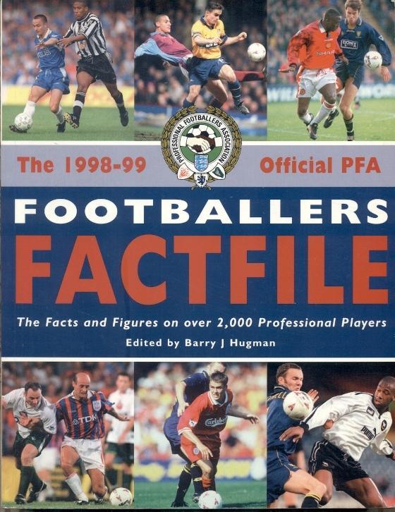 книга Англія-Футболісти 1998-99 /Official England PFA Footballers Factfile guide