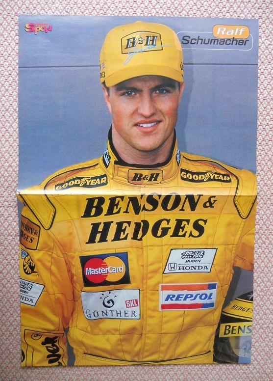 постер А3 формула-1 Р.Шумахер (Німеч.2 /Ralf Schumacher,Germany F-1 pilot poster