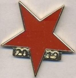 футбол.клуб Славія Прага (Чехія)5 ЕМАЛЬ / Slavia Prague,Czech football pin badge