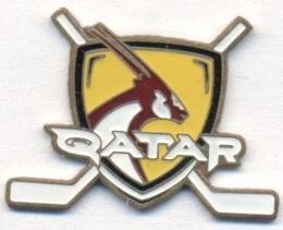 Катар,федерація хокею1, важмет/Qatar ice hockey association federation pin badge