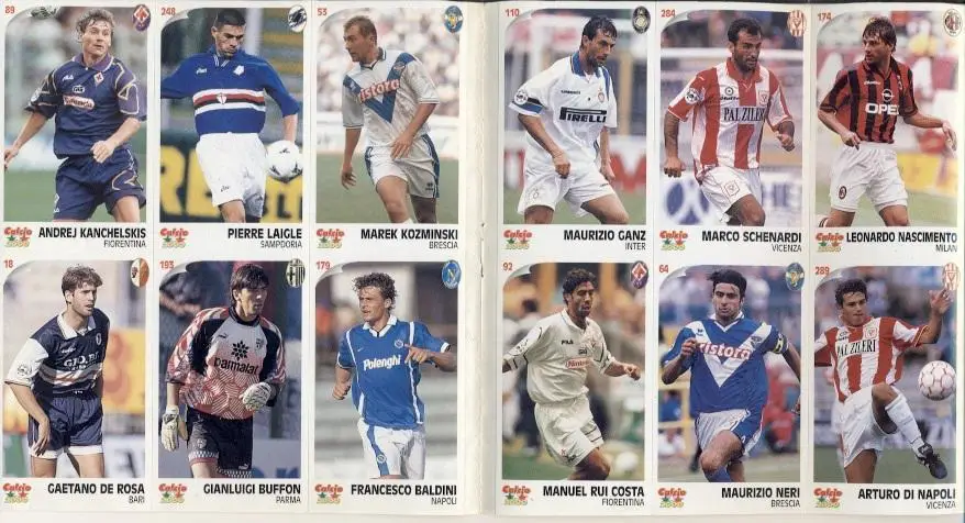 наклейки 12 шт.футболісти Серія А (Італія)5 / Serie A, Italy 12 players stickers
