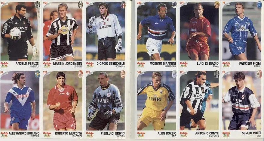 наклейки 12 шт.футболісти Серія А (Італія)6 / Serie A, Italy 12 players stickers