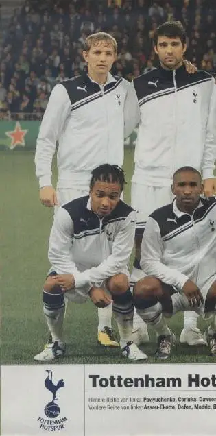 постер А4 футбол Тоттенхем (Англія) 2010/FC Tottenham H.,England football poster