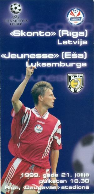 прог.Сконто/Skonto Latv/Латв.-Женесс/Jeunesse Luxembourg/Люкс.1999 match program