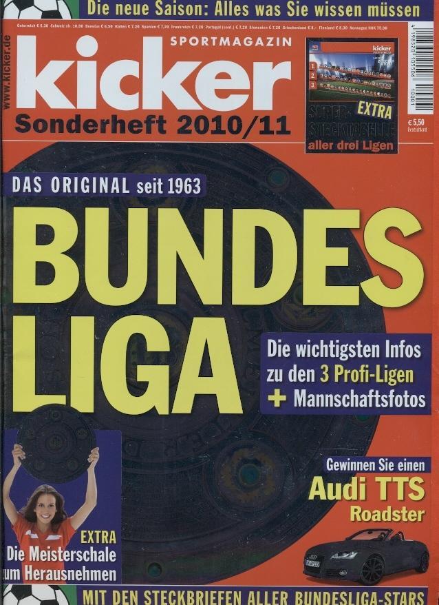 Футбол,Німеччина, чемп-т 2010-11, спецвидання Кікер/Kicker Sonderheft Bundesliga