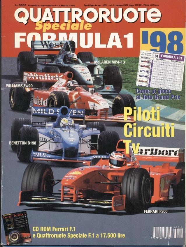 Формула-1, Кватроруоте спецвидання 1998 / Quattroruote Formula-1 season preview