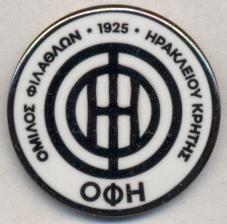 футбол.клуб ОФІ Іракліон (Греція)2 ЕМАЛЬ/OFI Heraklion,Greece football pin badge