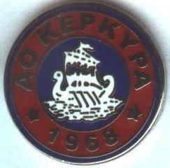 футбольний клуб АО Керкіра (Греція)1 ЕМАЛЬ /AO Kerkyra,Greece football pin badge