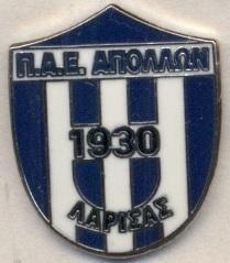 футбол.клуб Аполлон Лар.(Греція)2 ЕМАЛЬ/Apollon Larisa,Greece football pin badge