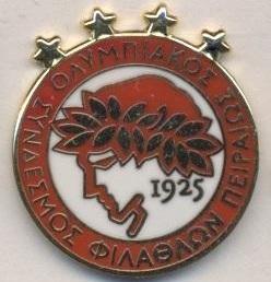 футбол.клуб Олімпіакос П.(Греція)4 ЕМАЛЬ /Olympiacos Piraeus,Greece football pin