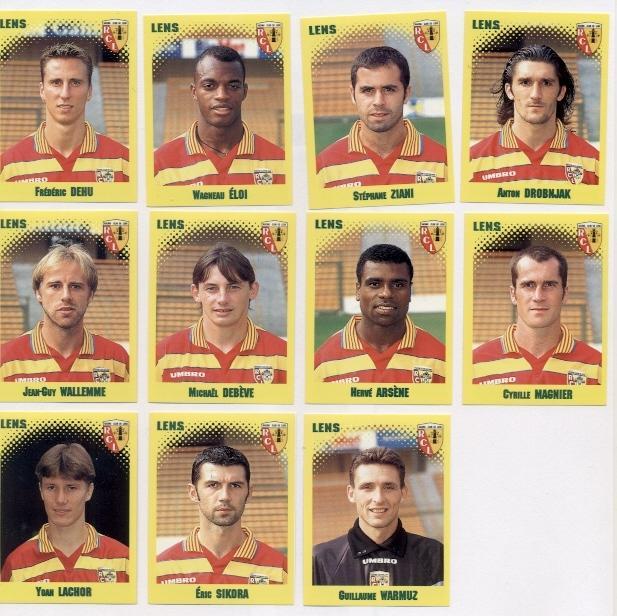 наклейки 11шт. футболісти Ланс (Франція) / RC Lens, France 11 football stickers