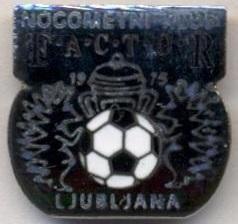 футбол.клуб Фактор (Словенія) ЕМАЛЬ/Factor Ljubljana,Slovenia football pin badge