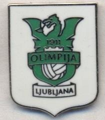 футбол.клуб Олімпія Л.(Словенія)3 ЕМАЛЬ/Olimpija Ljubljana,Slovenia football pin