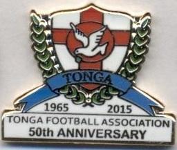 Тонга, федерація футболу,ювілей 50,№2 ЕМАЛЬ /Tonga football federation pin badge