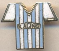 футболка клуб Расінг(Аргентина ЕМАЛЬ/Racing Club,Argentina football enamel badge