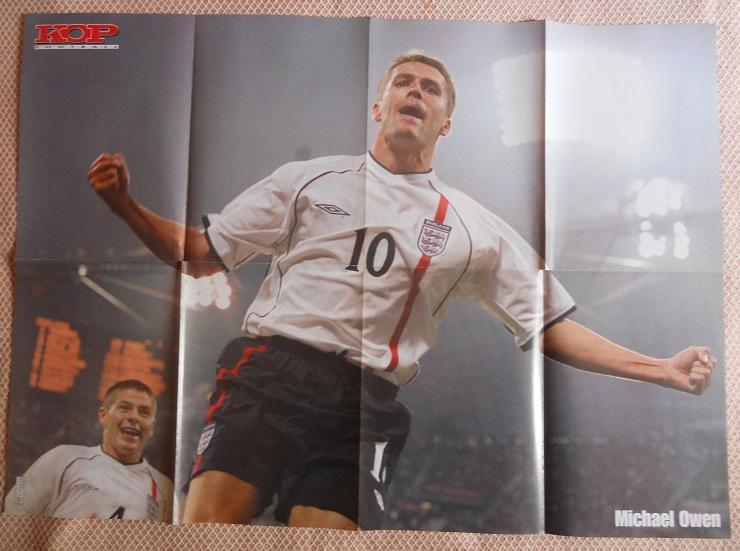 постер А1 футбол Майкл Оуен (Англія)1 / Michael Owen, England football poster