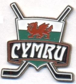 Уельс, федерація хокею, №1 важмет / Wales ice hockey assn. federation pin badge