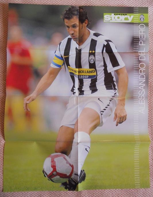 постер А1 футбол Алєссандро Дель П'єро (Італія/A.Del Piero,Italy football poster