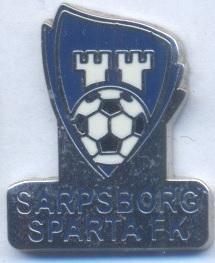 футбол.клуб Спарта (Норвегія) ЕМАЛЬ / Sparta Sarpsborg,Norway football pin badge