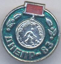 футбол.клуб Дніпро Дн.(Укр.6 чемпіон 1983 алюм./Dnipro Dn.Ukraine football badge