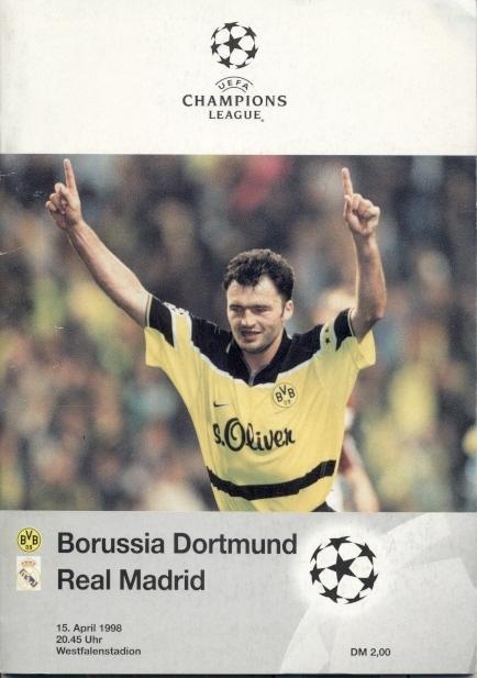 прог.Borussia Dortmund Germany/Німеч.-Real Madrid Spain/Іспан.1998 match program