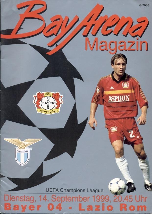 прог.Баєр/Bayer 04 Germany/Німеч.-Лаціо/SS Lazio Italy/Італія 1999 match program