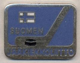 Финляндія, федерація хокею, офіц. ЕМАЛЬ /Finland ice hockey federation pin badge