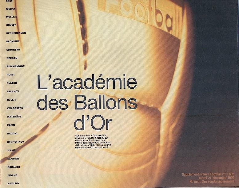 Золотий М'яч 1956-1999 спецвидання France Football Ballon d'Or Golden Ball guide 1