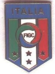 Італія, федерація футболу, №7 ЕМАЛЬ / Italy calcio football federation pin badge