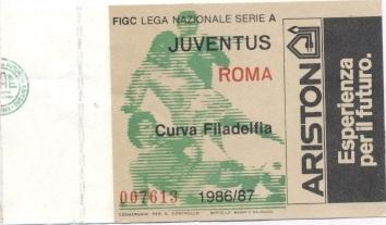 білет Італія Camp.to Italiano 1986-87 FC Juventus-AS Roma biglietto match ticket