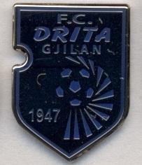 футбол.клуб Дріта (Косово) ЕМАЛЬ /Drita Gjilani,Kosovo football enamel pin badge