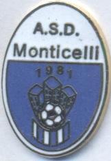 футбол.клуб Монтічеллі (Італія) офіц. ЕМАЛЬ / ASD Monticelli, Italy football pin