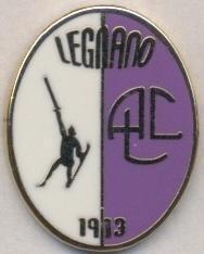 футбол.клуб Леньяно (Італія) ЕМАЛЬ / AC Legnano, Italy football enamel pin badge