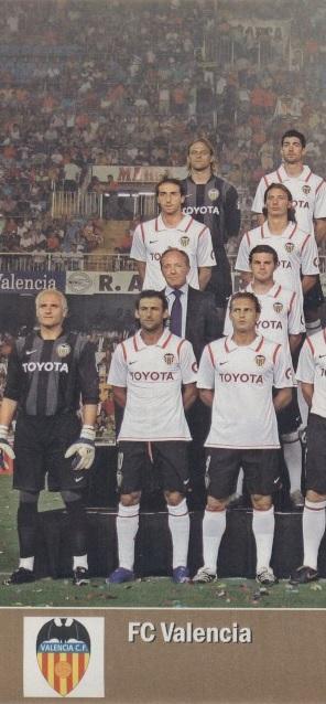 постер А4 футбол Валенсія (Іспанія) 2007 / FC Valencia, Spain football poster