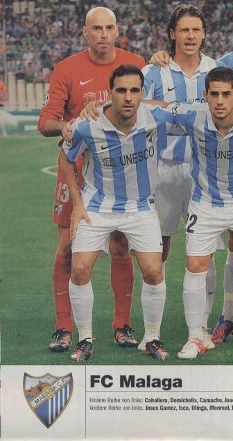 постер А4 футбол Малага (Іспанія) 2012 / FC Malaga, Spain football club poster