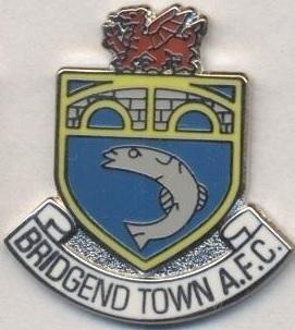 футбол.клуб Бридженд (Уельс)2 ЕМАЛЬ / Bridgend Town AFC,Wales football pin badge